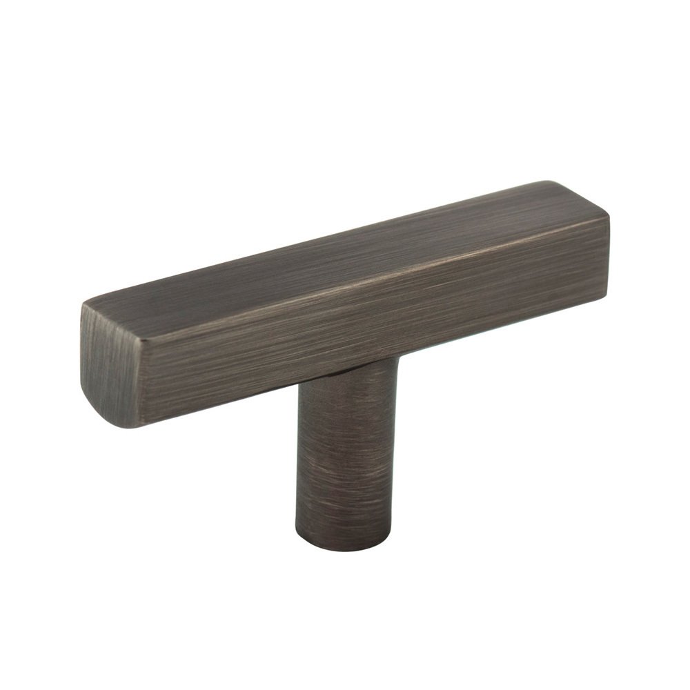 2 1/4" Long "T" Cabinet Knob in Brushed Pewter