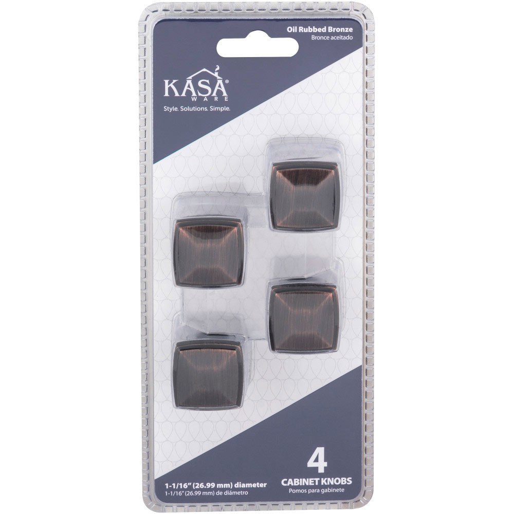 (4pc Pack) 1 1/16" Diameter Cabinet Knob in Brushed Oil Rubbed Bronze