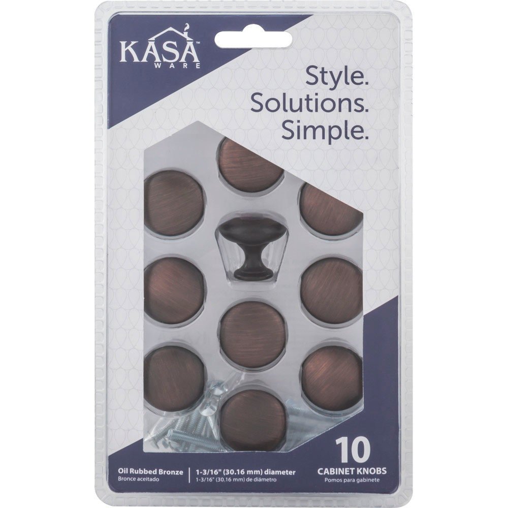 (10pc Pack) 1 3/16" Diameter Cabinet Knob in Brushed Oil Rubbed Bronze