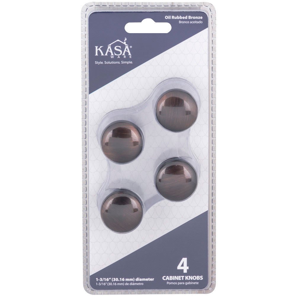 (4pc Pack) 1 3/16" Diameter Cabinet Knob in Brushed Oil Rubbed Bronze