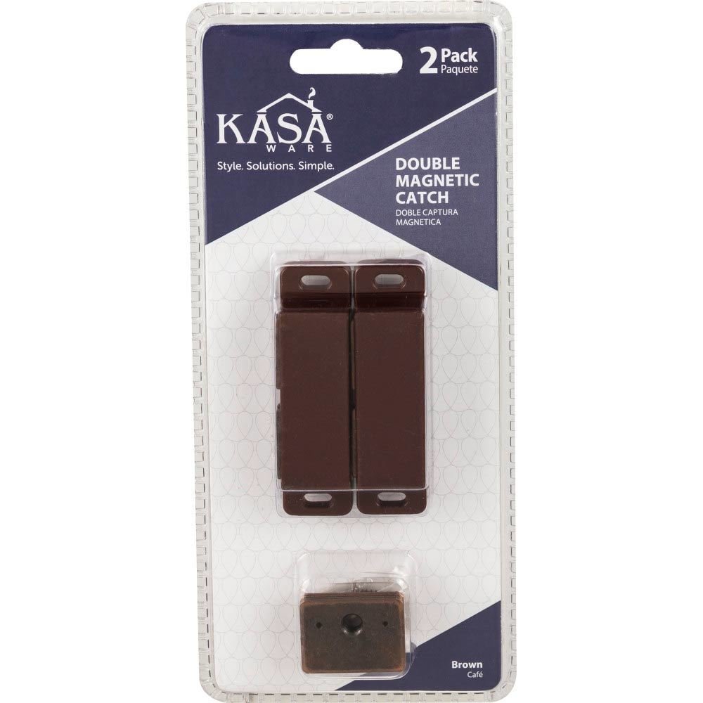 (2pc Pack) Double Magnetic Catches in Brass