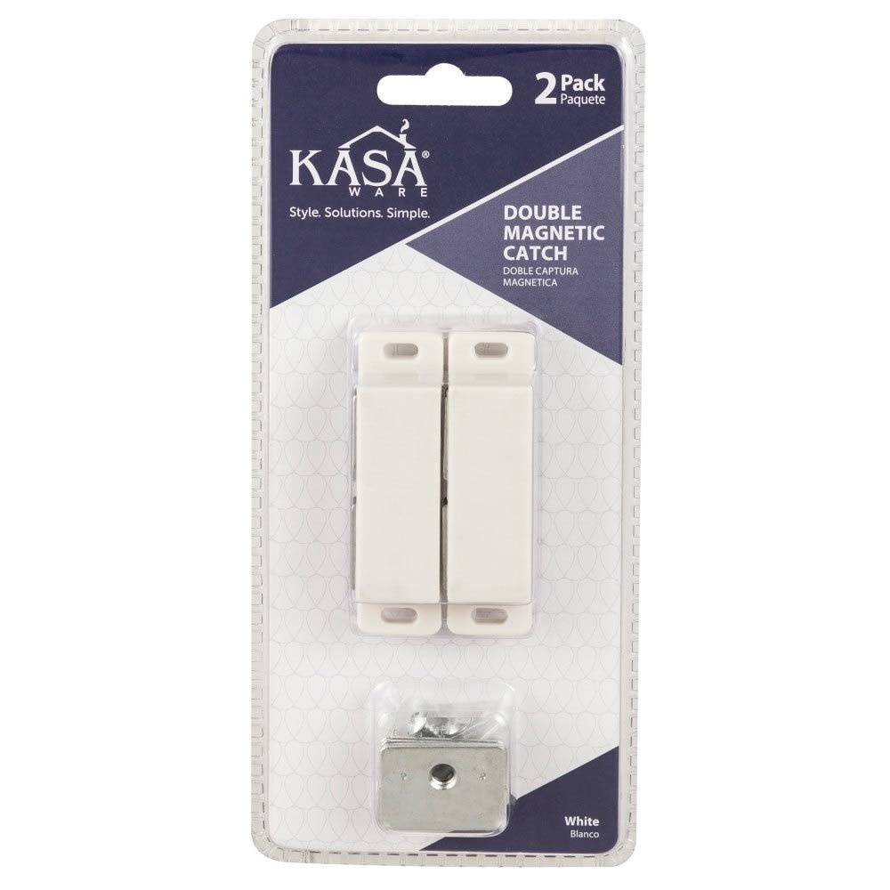(2pc Pack) Double Magnetic Catches in White