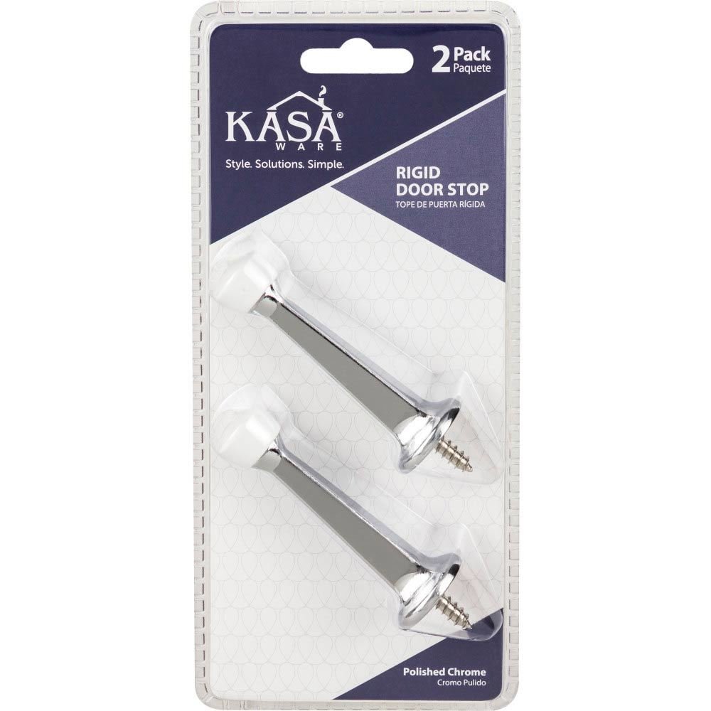 (2pc Pack) Rigid Door Stops in Polished Chrome