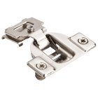 1/2" Overlay 1 Piece Face Frame Hinge with Overlay Adjustment with Dowels in Nickel