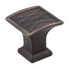1-1/4" Lined Cabinet Knob in Brushed Oil Rubbed Bronze