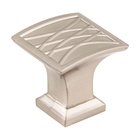 1-1/4" Lined Cabinet Knob in Satin Nickel