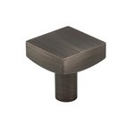 1 1/8" Long Square Cabinet Knob in Brushed Pewter